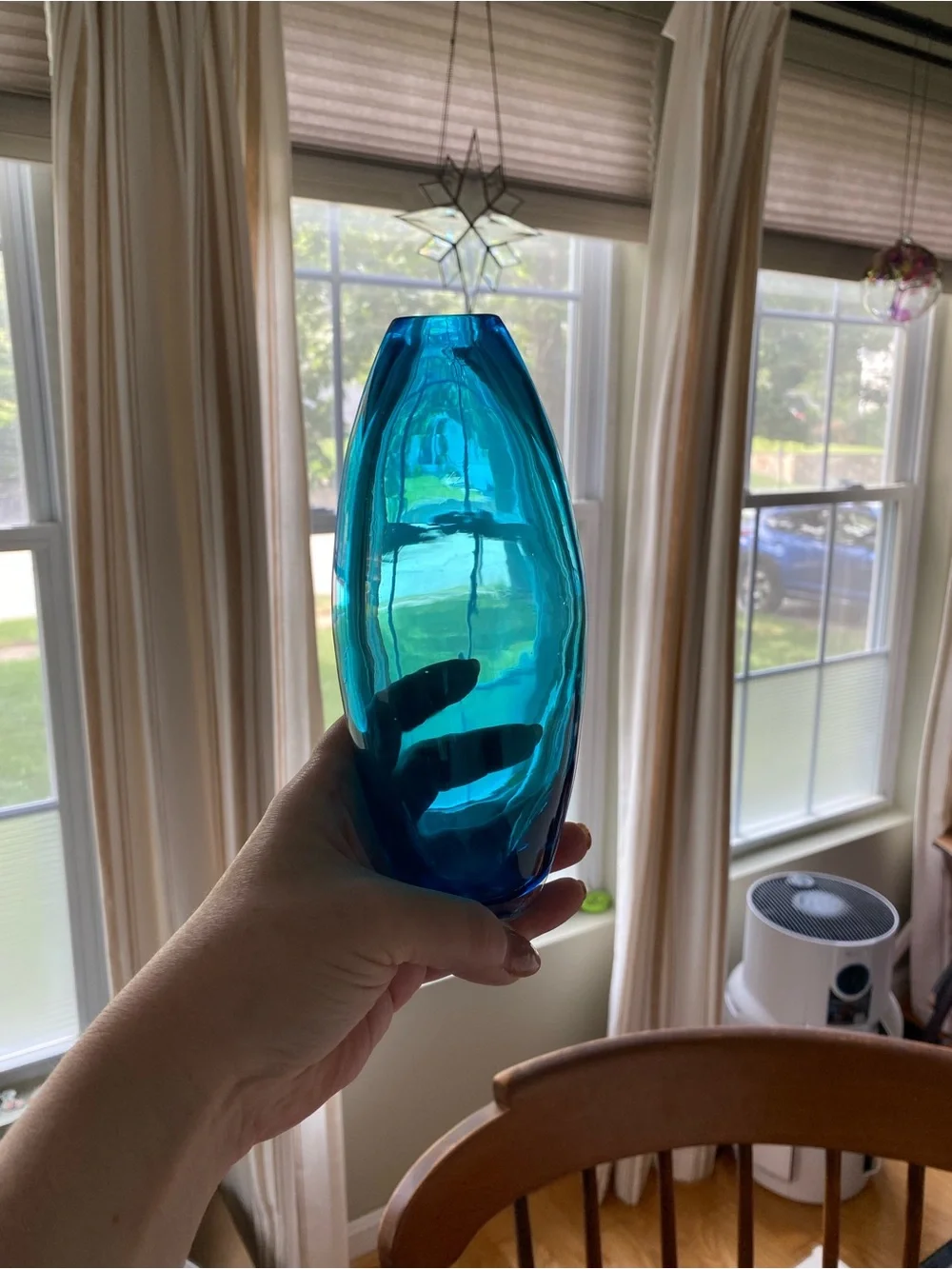 Blue Art Glass Vase